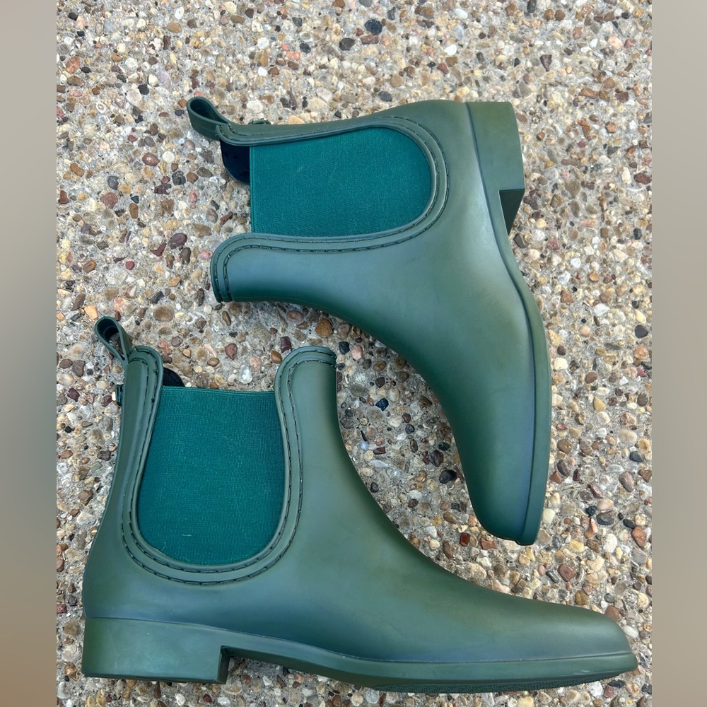 Catherine Malandrino Women's Briellie Bow Rain Boot in Green EUR‎ 39 US 8-8.5
